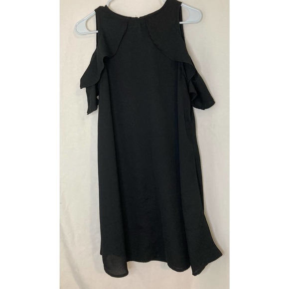 TCEC Dress Womens Black‎ ruffled sleeve medium TCEC - Picture 1 of 4